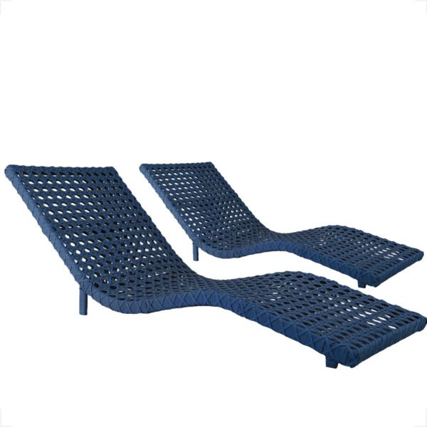 Espreguiçadeira azul marinho