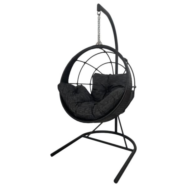 Balanço omega preto almofadas preto